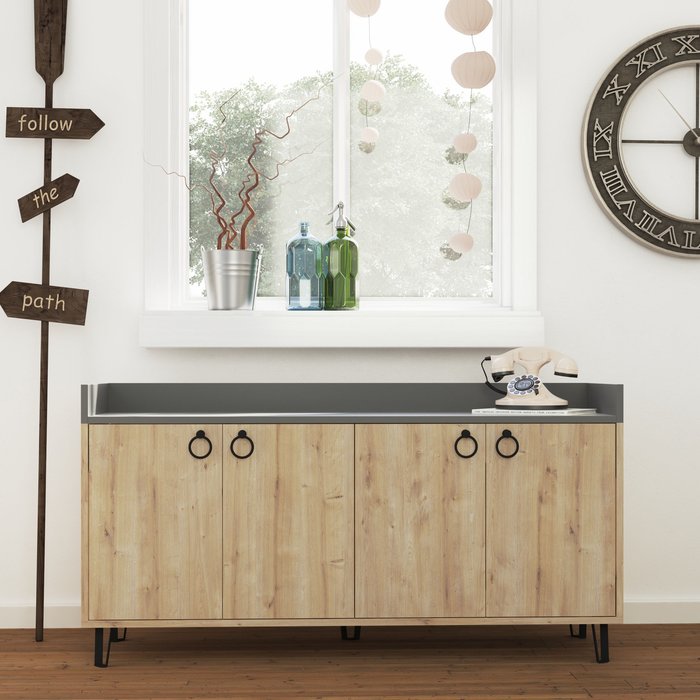 The Range | Decortie Dea Console Sideboard Display Unit Table - Oak Decortie Dea Console Sideboard Display Unit Table - Oak