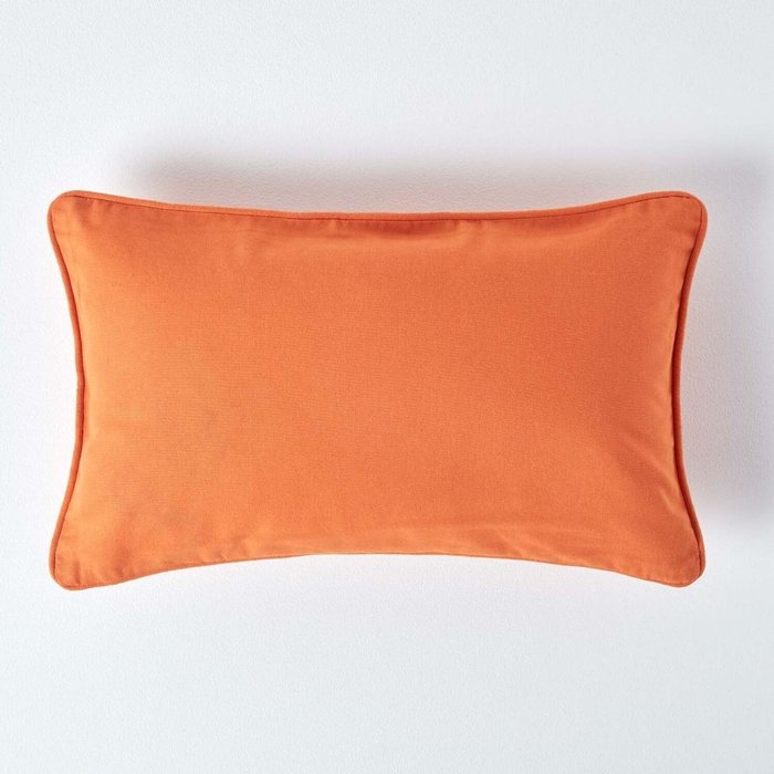 The Range | Homescapes Homescapes Cotton Plain Cushion Cover - Burnt Orange Homescapes Homescapes Cotton Plain Cushion Cover - Burnt Orange