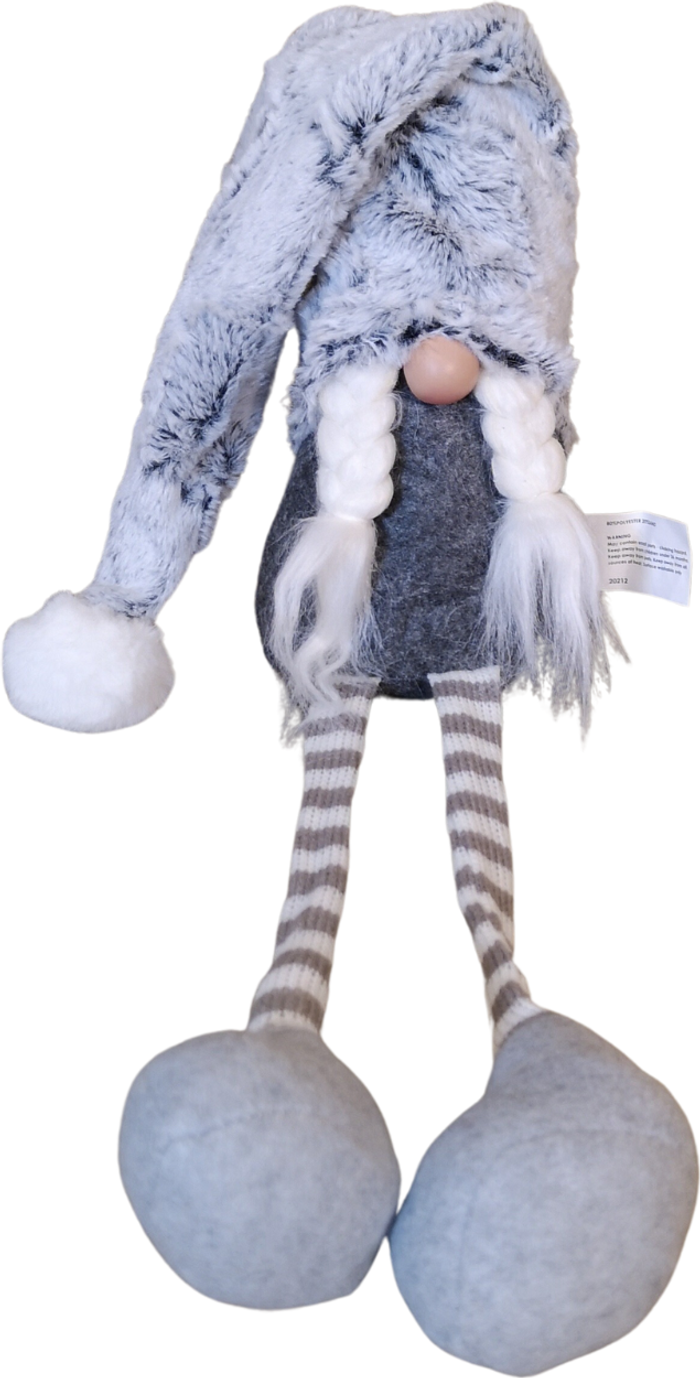 The Range | Samuel Alexander Festive Grey Sitting Christmas Gonk with Oversized Hat - Grey / 84cm Grey - Female / Female Samuel Alexander Festive Grey Sitting Christmas Gonk with Oversized Hat - Grey / 84cm Grey - Female / Female