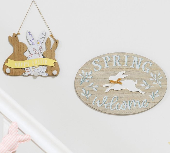 The Range | Happy Easter Hanging Sign - Natural Happy Easter Hanging Sign - Natural