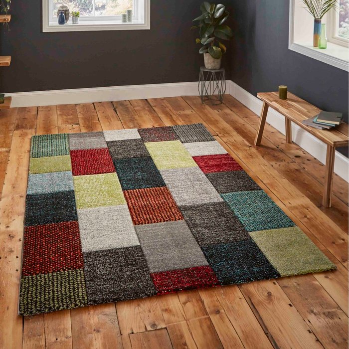 The Range | Dunelm Brooklyn 21830 Rug Multi-Coloured Dunelm Brooklyn 21830 Rug Multi-Coloured