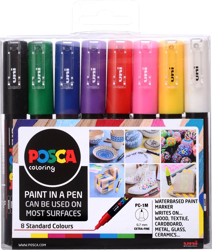The Range | Uni-ball Uni Posca Standard Colour Marker Pens - Extra-Fine Uni-ball Uni Posca Standard Colour Marker Pens - Extra-Fine