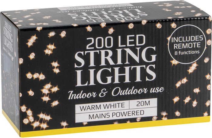 The Range | 200 LED Indoor & Outdoor Light String - Warm White 200 LED Indoor & Outdoor Light String - Warm White