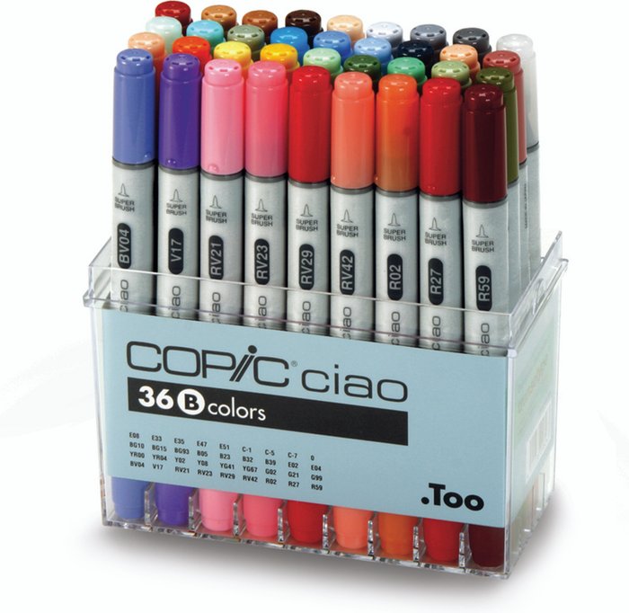 The Range | Copic Copic Ciao 36 Piece Marker Pens - Multi Copic Copic Ciao 36 Piece Marker Pens - Multi