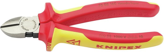 The Range | Knipex Knipex VDE Dia Cut. Nippers - Red/Yellow / 16cm Knipex Knipex VDE Dia Cut. Nippers - Red/Yellow / 16cm