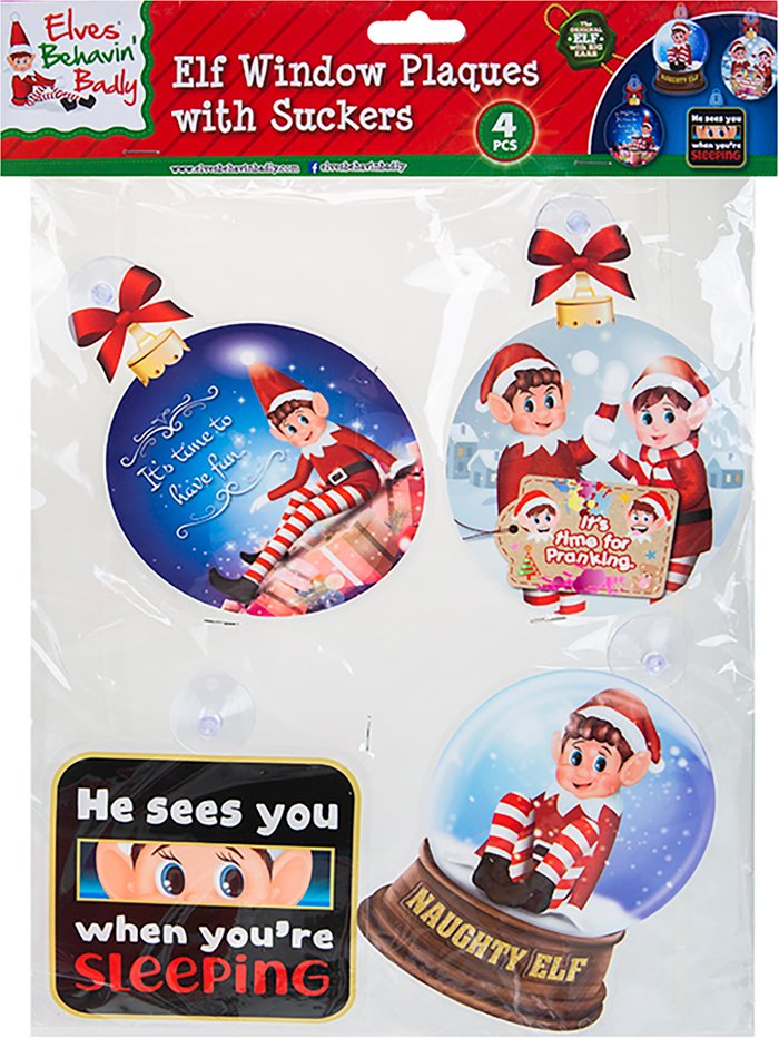 The Range | Elves Behavin' Badly Elf Window Suckers Elves Behavin' Badly Elf Window Suckers
