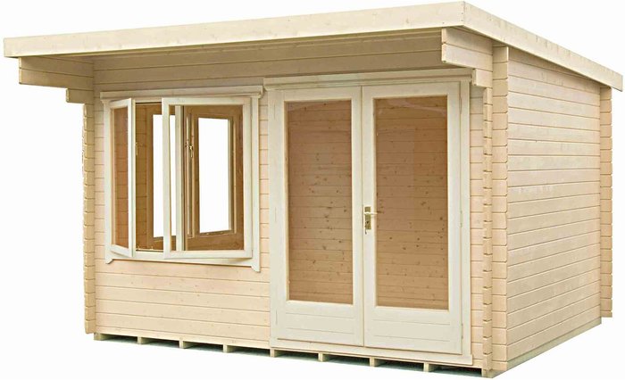 The Range | Shire Belgravia Log Cabin 10 x 12 - Yellow Shire Belgravia Log Cabin 10 x 12 - Yellow