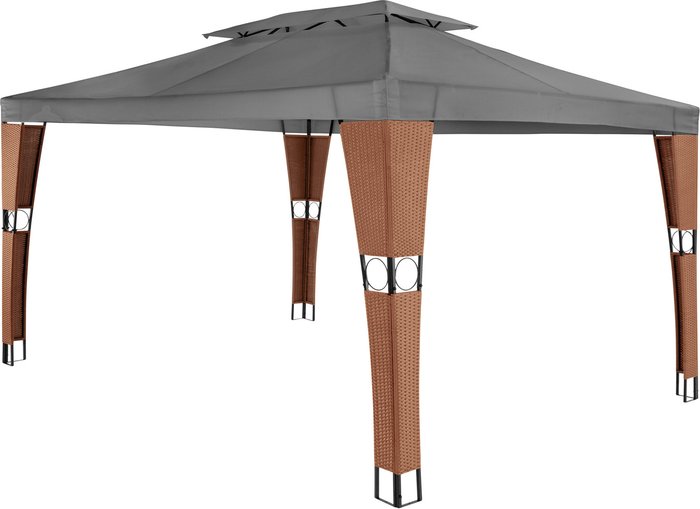 The Range | TECTAKE Tectake Gazebo Mona 3X4M Rattan Brown TECTAKE Tectake Gazebo Mona 3X4M Rattan Brown