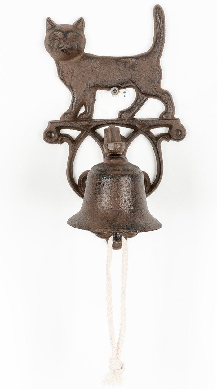 The Range | Homescapes Brown Cat Cast Iron Door Bell - Brown Homescapes Brown Cat Cast Iron Door Bell - Brown