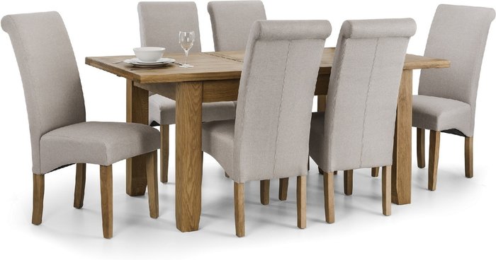 The Range | Julian Bowen Astoria Extending Table and Rio Chairs Set - Grey / 1 Table and 6 Chairs Julian Bowen Astoria Extending Table and Rio Chairs Set - Grey / 1 Table and 6 Chairs