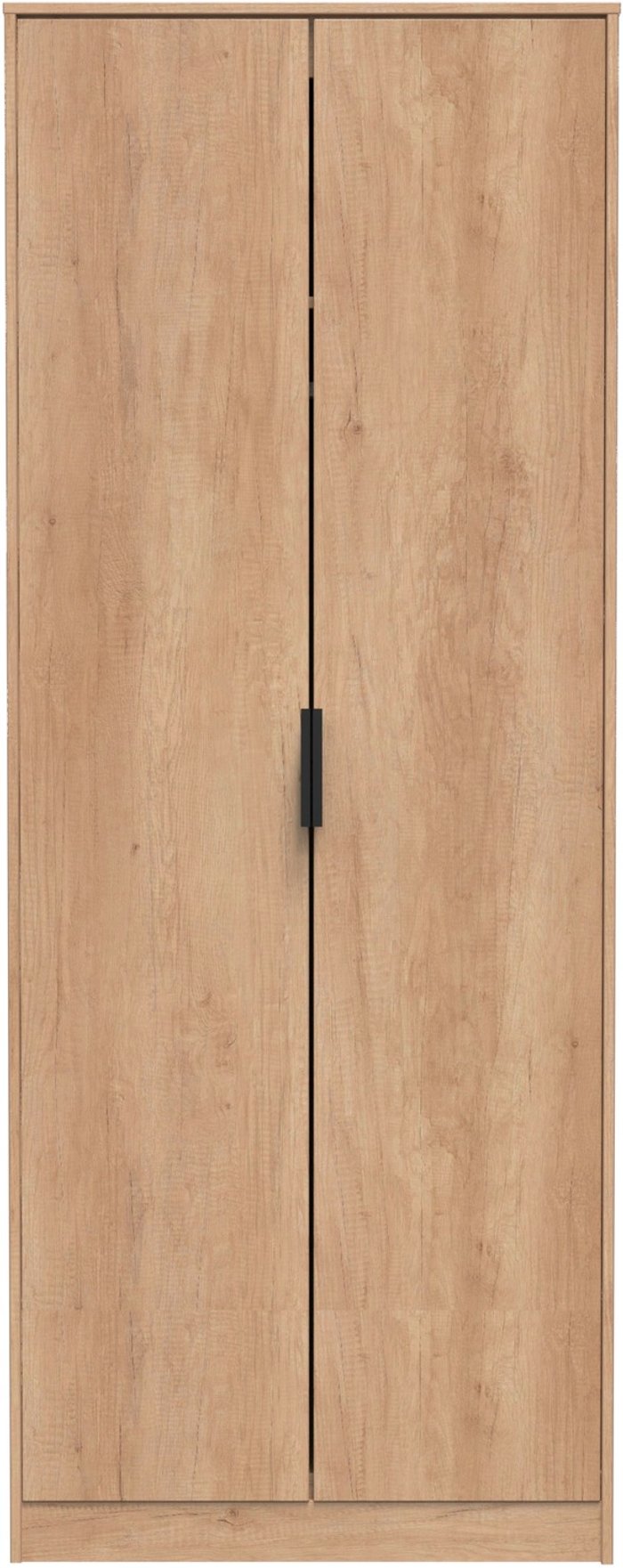 The Range | Hong Kong Ready Assembled (Black Legs) Tall Plain Wardrobe - Nebraska Oak Hong Kong Ready Assembled (Black Legs) Tall Plain Wardrobe - Nebraska Oak