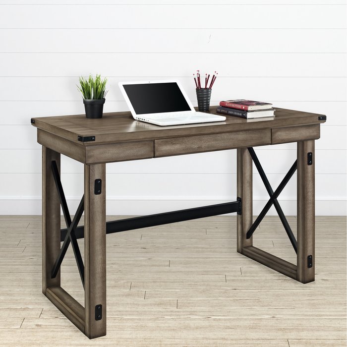 The Range | Dorel Dorel Wildwood Veneer Desk - Rustic Grey Dorel Dorel Wildwood Veneer Desk - Rustic Grey