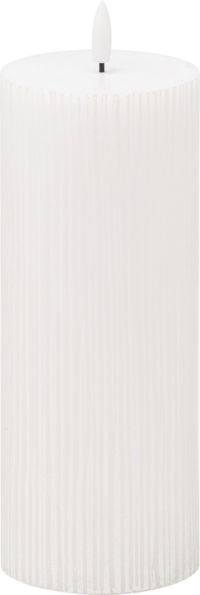 The Range | Hill Luxe Collection Natural Glow 3x8 Textured Ribbed LED Candle Hill Luxe Collection Natural Glow 3x8 Textured Ribbed LED Candle