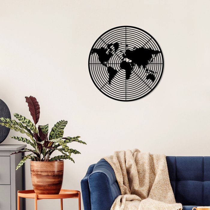 The Range | Decortie Dart World Wall Art Metal Decorative Object - Black - Black Decortie Dart World Wall Art Metal Decorative Object - Black - Black