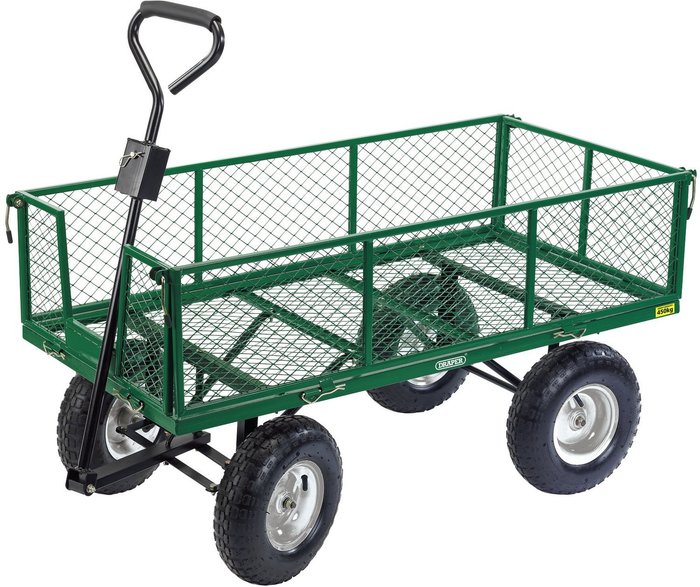 The Range | Draper Draper Heavy Duty Steel Mesh Cart 450Kg - Green Draper Draper Heavy Duty Steel Mesh Cart 450Kg - Green