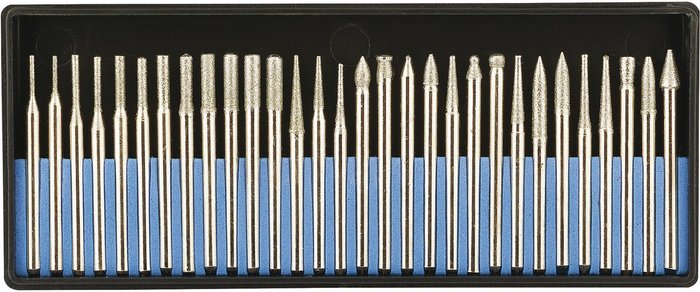 The Range | Draper Draper 30 Piece Diamond Coated Rotary Burr Set Draper Draper 30 Piece Diamond Coated Rotary Burr Set
