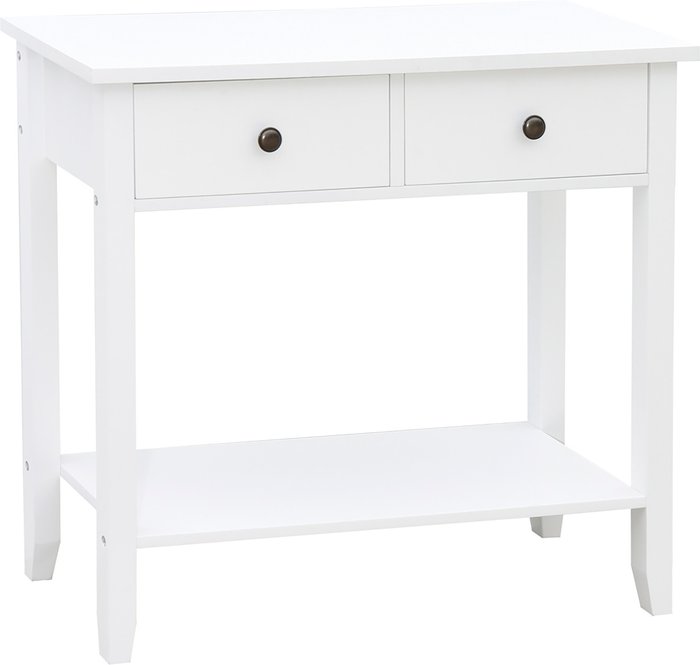 The Range | Windsor 2 Drawer Console Table White - White Windsor 2 Drawer Console Table White - White