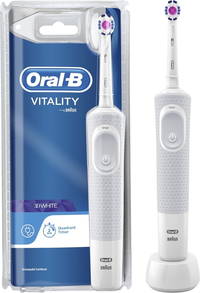 The Range | Oral B Oral B Vitality 3D White Electric Toothbrush - White Oral B Oral B Vitality 3D White Electric Toothbrush - White