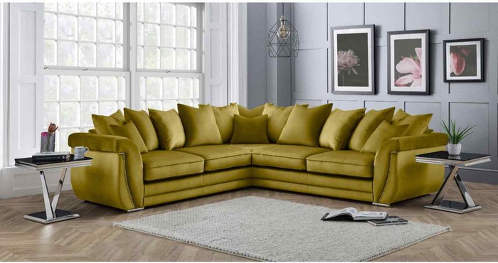 The Range | Simply Eleganza Luca Scatterback Large Corner Sofa - Grass Simply Eleganza Luca Scatterback Large Corner Sofa - Grass