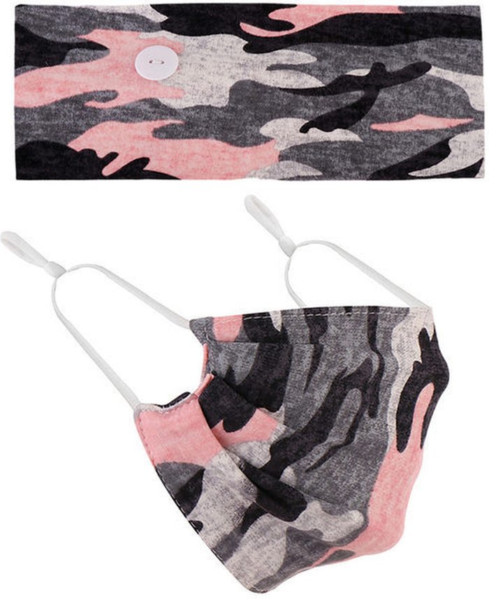 The Range | Headband and Face Mask Set - Pink Camo x1 / 1 Headband and Face Mask Set - Pink Camo x1 / 1