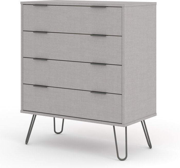 The Range | Core Products Ltd Augusta Grey 4 Drawer Chest - Grey Core Products Ltd Augusta Grey 4 Drawer Chest - Grey
