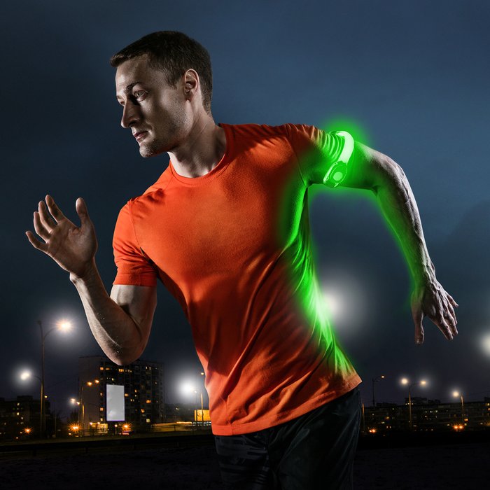 The Range | Ultra LED Running Armbands Light Up Jogging Bans Hi Vis - Green Ultra LED Running Armbands Light Up Jogging Bans Hi Vis - Green