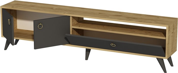 The Range | Destina Home Grosso TV Stand and Media Console - Sapphire Oak Destina Home Grosso TV Stand and Media Console - Sapphire Oak