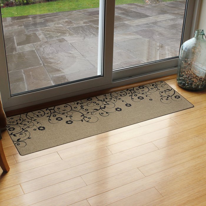 The Range | JVL Jvl Elegance Runner Mat 50 X 150 Cm, Trailing Flower JVL Jvl Elegance Runner Mat 50 X 150 Cm, Trailing Flower