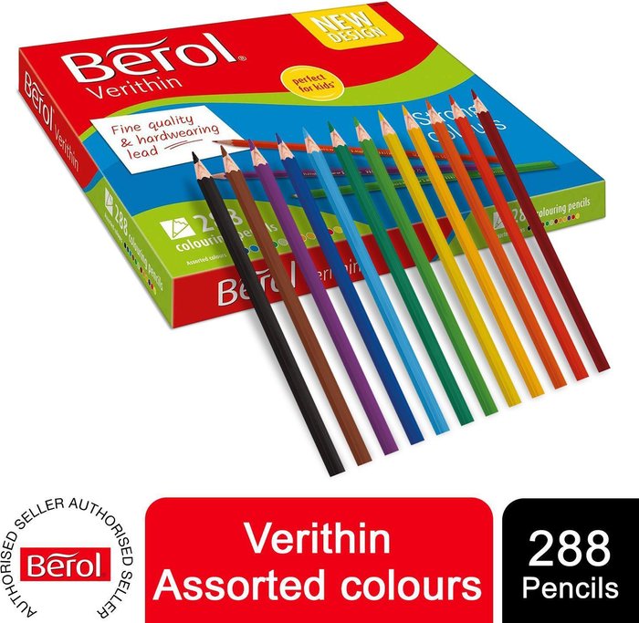 The Range | Berol 288 Pack Pre-Sharpened Verithin Colouring Pencils Berol 288 Pack Pre-Sharpened Verithin Colouring Pencils