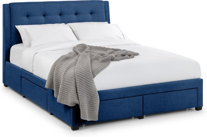 The Range | Julian Bowen Fullerton Bed With 4 Drawers - Blue / Double Julian Bowen Fullerton Bed With 4 Drawers - Blue / Double