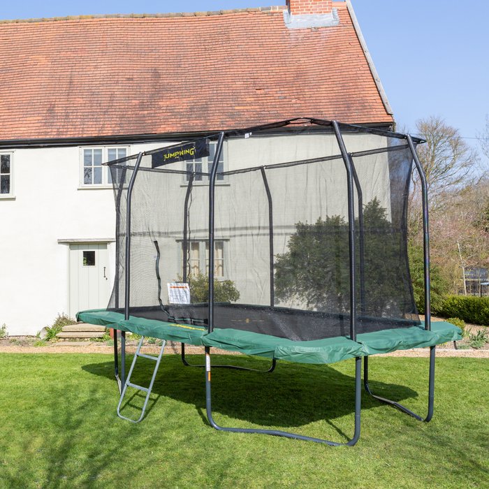 The Range | JumpKing Rectangular Trampoline V2 - Green / 14ft JumpKing Rectangular Trampoline V2 - Green / 14ft
