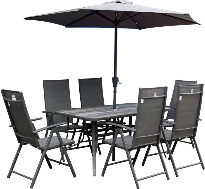 The Range | Suntime Suntime 1.5m Santos Dining Set - Charcoal Suntime Suntime 1.5m Santos Dining Set - Charcoal