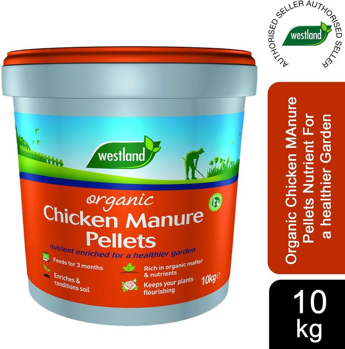 The Range | Westland Westland Organic Chicken Manure Pellets Fertiliser Nutrient Enriched 10Kg Westland Westland Organic Chicken Manure Pellets Fertiliser Nutrient Enriched 10Kg