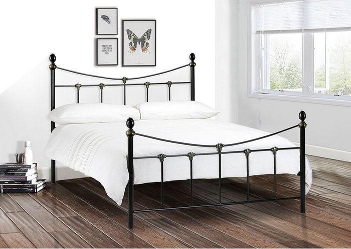 The Range | Julian Bowen Rebecca Metal Bed Frame - Black/Gold Julian Bowen Rebecca Metal Bed Frame - Black/Gold