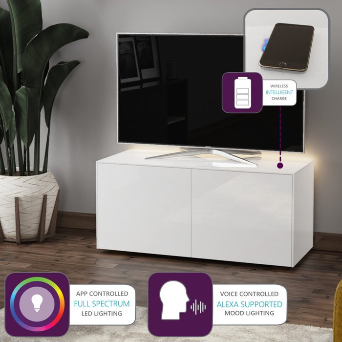 The Range | Frank Olsen INTEL 1100 LED Black Corner TV Cabinet - Black Frank Olsen INTEL 1100 LED Black Corner TV Cabinet - Black