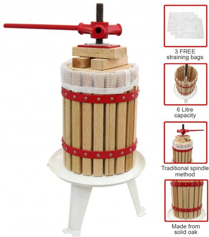 The Range | Kukoo KuKoo 6 Litre Fruit Press - Brown Kukoo KuKoo 6 Litre Fruit Press - Brown