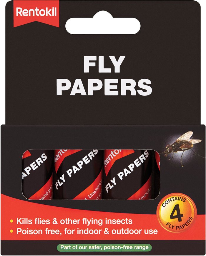 The Range | Rentokil Rentokil Flypapers Pack of 4 Rentokil Rentokil Flypapers Pack of 4