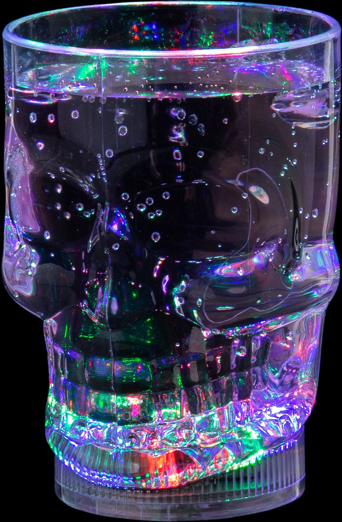 The Range | Ultra Skull Tumbler Light Up LED Glass - Transparent / 1 Ultra Skull Tumbler Light Up LED Glass - Transparent / 1