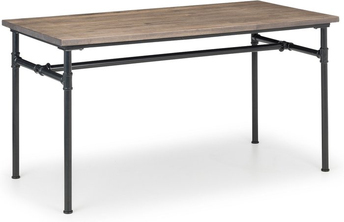 The Range | Julian Bowen Carnegie Dining Table - Mocha Elm & Black Julian Bowen Carnegie Dining Table - Mocha Elm & Black