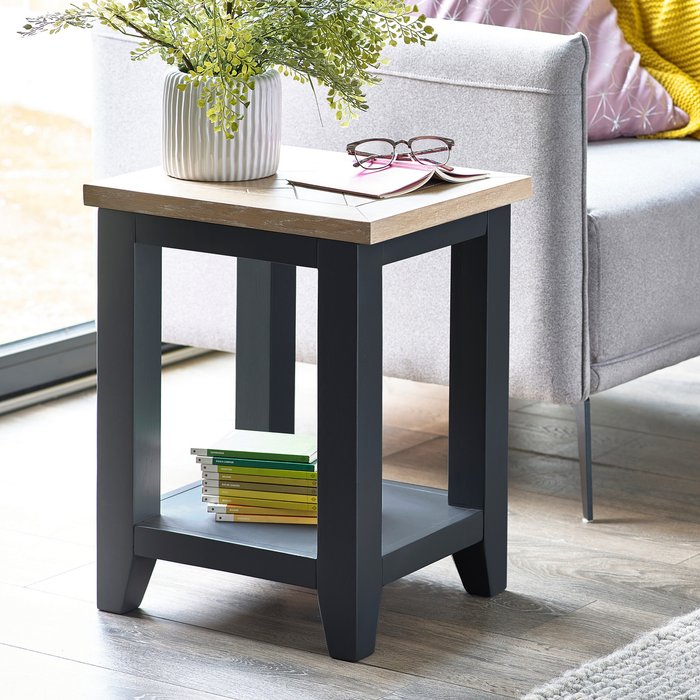 The Range | Julian Bowen Bordeaux Lamp Table - Dark Grey Julian Bowen Bordeaux Lamp Table - Dark Grey