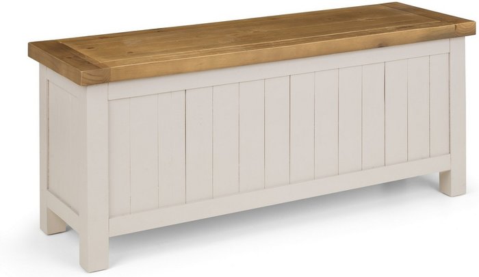 The Range | Julian Bowen Aspen Bench With Storage - Grey Julian Bowen Aspen Bench With Storage - Grey