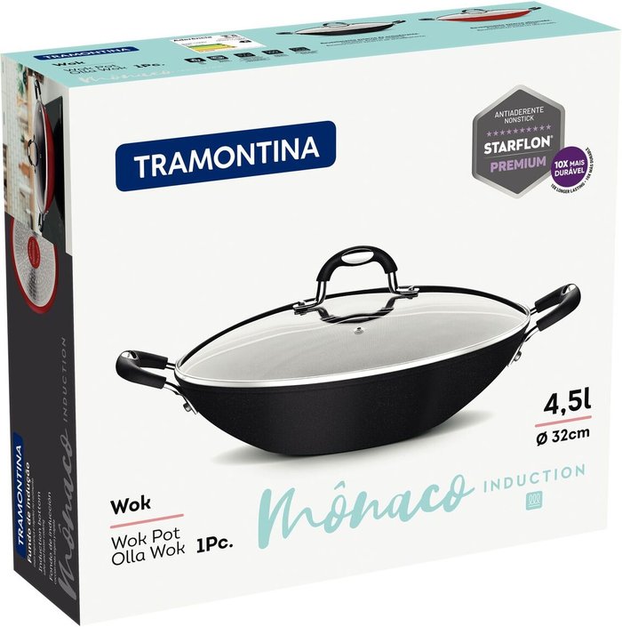 The Range | Tramontina Tramontina Non-stick Wok 32 Cm (4.5L) Tramontina Tramontina Non-stick Wok 32 Cm (4.5L)