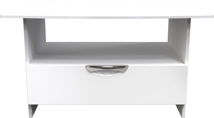 The Range | Camden Bottom Drawer Coffee Table - White Gloss & White Camden Bottom Drawer Coffee Table - White Gloss & White