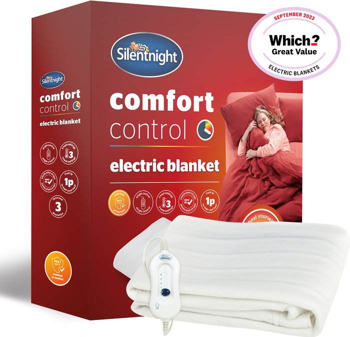 The Range | Silentnight Silentnight Comfort Control Electric Blanket Single - Cream Silentnight Silentnight Comfort Control Electric Blanket Single - Cream