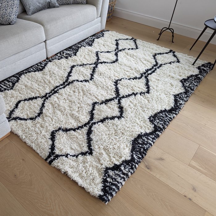 The Range | The Rug Wholesaler Ivory Tribal Scandi 4cm Shaggy Rug - Ivory / 110cm The Rug Wholesaler Ivory Tribal Scandi 4cm Shaggy Rug - Ivory / 110cm