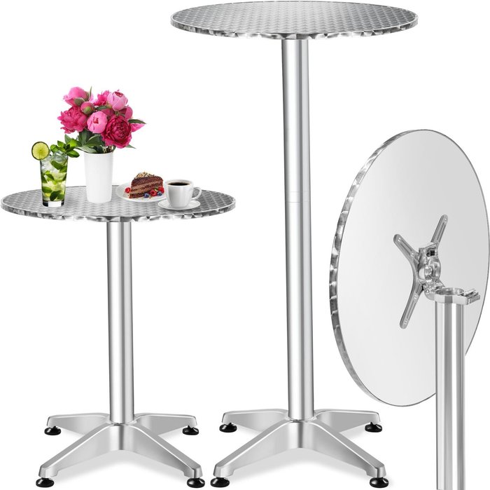 The Range | TECTAKE Tectake Bar Table Made Of Aluminium 60Cm - Tall TECTAKE Tectake Bar Table Made Of Aluminium 60Cm - Tall
