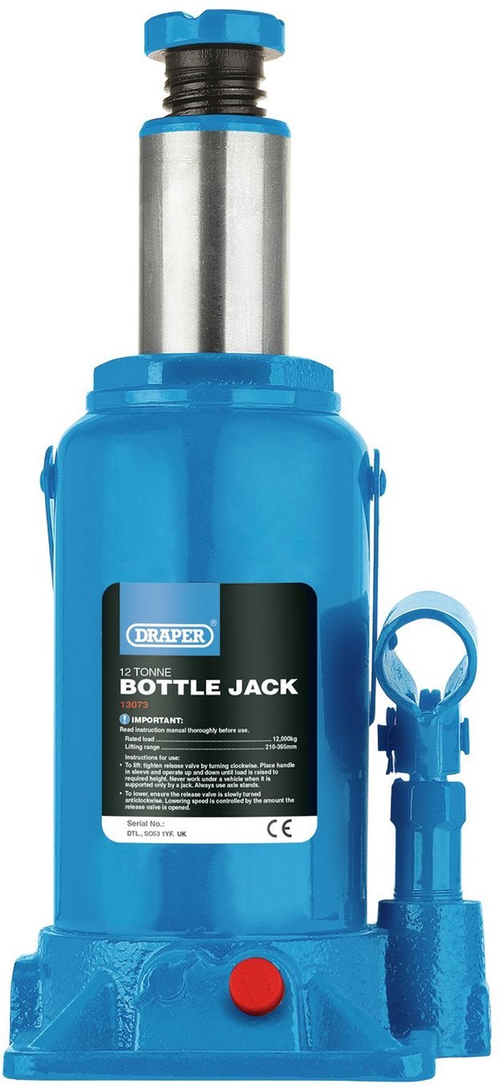 The Range | Draper Draper Hydraulic Bottle Jack (12 Tonne) Draper Draper Hydraulic Bottle Jack (12 Tonne)