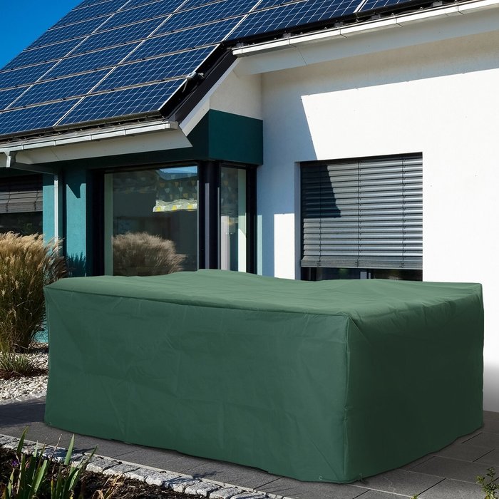 The Range | Outsunny New Protective Furniture Cover for Garden Wicker Rattan from UV Rain Birds - Green / 210cm Outsunny New Protective Furniture Cover for Garden Wicker Rattan from UV Rain Birds - Green / 210cm