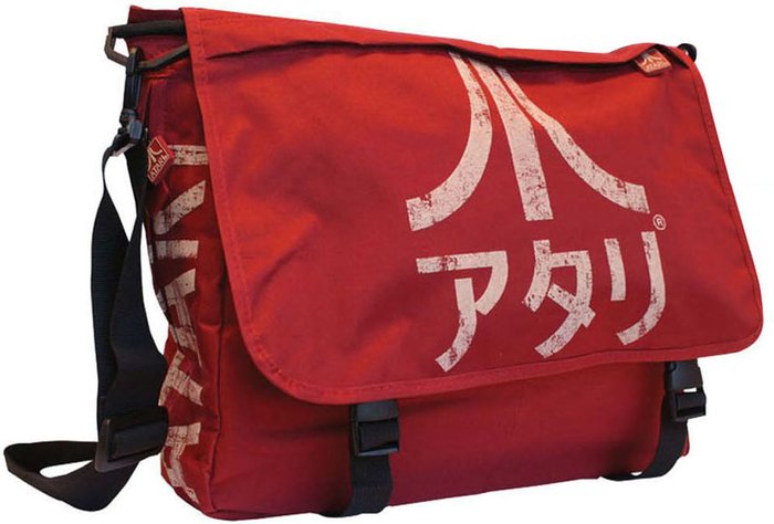 The Range | Atari ATARI Messenger Bag with Japanese Logo - Red Atari ATARI Messenger Bag with Japanese Logo - Red