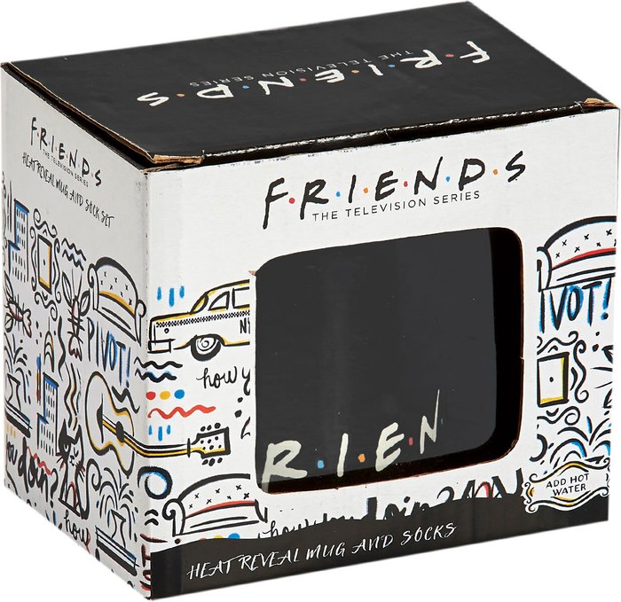 The Range | Friends Friends Heat Reveal Mug and Sock Set - Black Friends Friends Heat Reveal Mug and Sock Set - Black